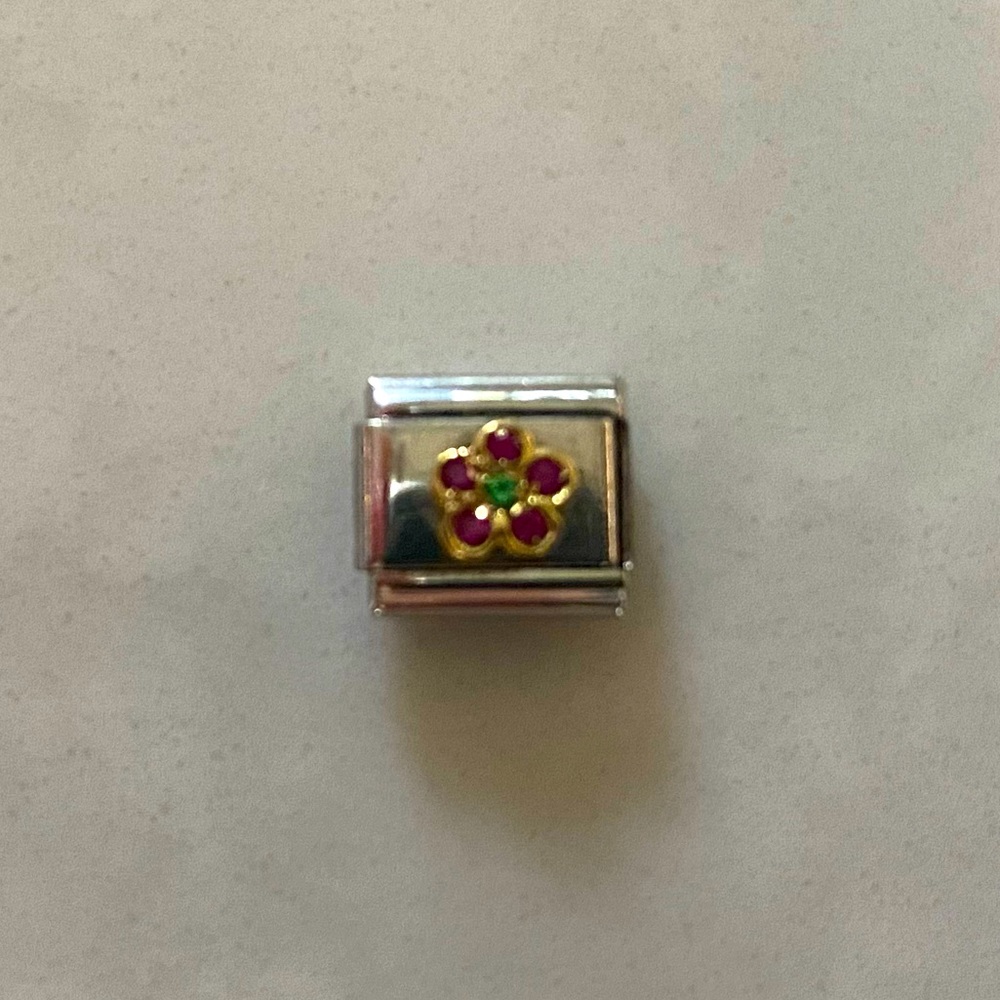 Classic Nomination Bracelet Link - Gold Flower